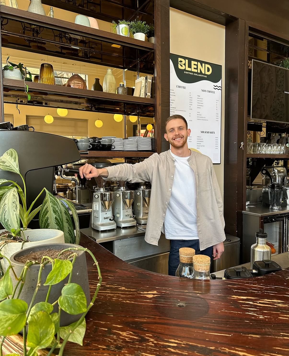 Ben Blades behind the bar at Blend on Richmond Hill